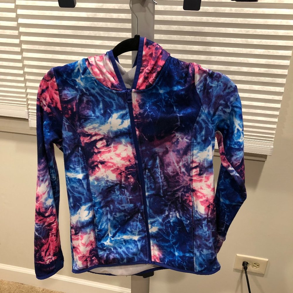 Girl's SO Tie Die Zip Up Hoodie